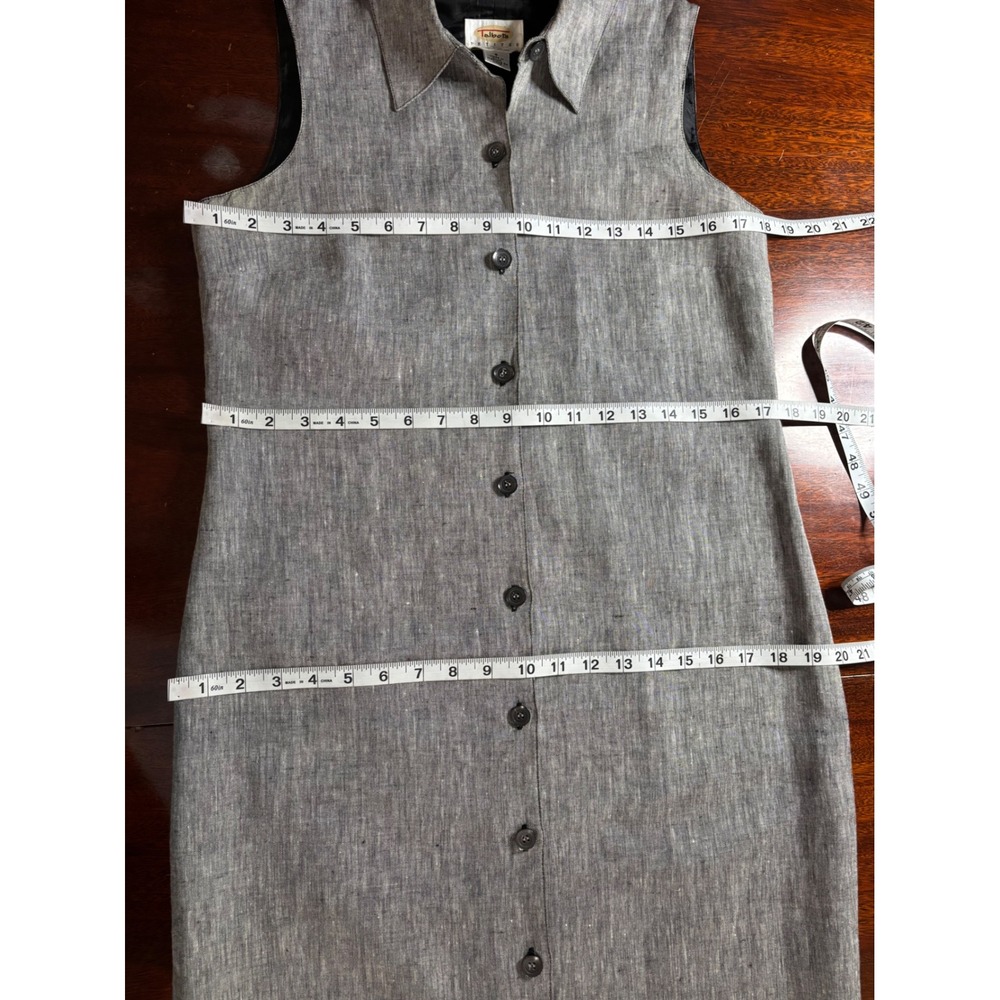 Talbots VTG Irish Linen Maxi Shirt Dress 8P Lined Quiet Luxury Summer Staple - Picture 5 of 8